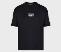 T-Shirt aus Jersey-Tencel-Mischgewebe mit EA-Tape und -Patch
