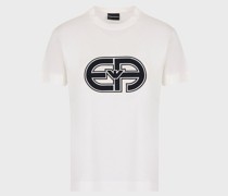 T-Shirt aus Jersey-Tencel-Mischgewebe mit großem EA-Patch