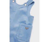 Latzhose Aus Stretchcord mit Aufgesetzten Taschen