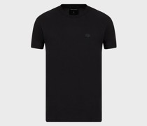 T-shirt Aus Supima-jersey mit Mikro-adler-patch