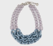 Zweireihiges Maxi-collier mit Kettendetails