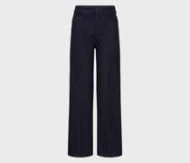 Jeans J33 Medium Waist und weitem Bein in Denim-Waschung