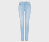 Jeans J20 High Waist Super Skinny Leg aus Comfort-Denim Delavé