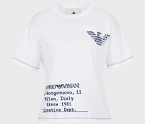 T-Shirt aus leichtem Jersey mit Logo-Stickerei und Batik-Adler aus der Mare-Kollektion