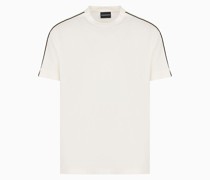 Asv T-shirt aus Jersey-lyocell-mischung, mit Logoband In Relief-optik