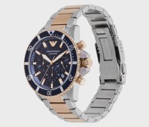 Chronograph aus zweifarbigem Edelstahl