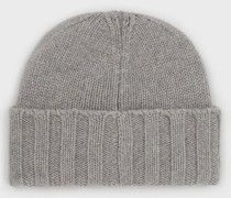 Rippstrick-Mütze aus Kaschmir