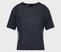 T-Shirt aus organischem Stretchjersey mit Print im Rücken