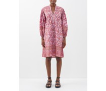 Kiki Nazar Block-printed Cotton Dress