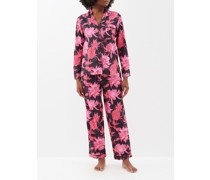 Night Bloom Floral-print Cotton Pyjamas