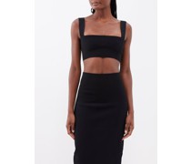 Vb Body Square-neck Jersey Cropped Top