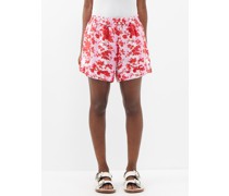 Sienna Rose-print Linen Shorts