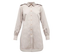 Kelsi Longline Cotton-blend Satin Shirt