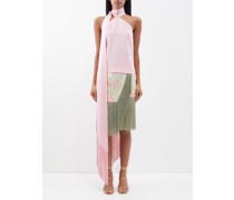 Leonora Scarf-neck Satin Top