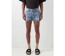 Organic Denim Frayed Hem Shorts