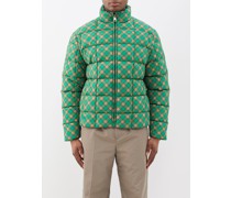 Plaid-print Quilted Cotton Jacket