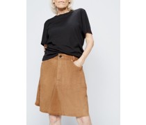 Suede A-line Skirt
