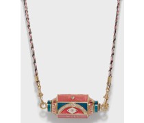 Red Evil Eye Diamond, Enamel & 14kt Gold Necklace