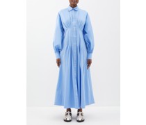 Primrose Gathered Cotton-poplin Shirt Dress