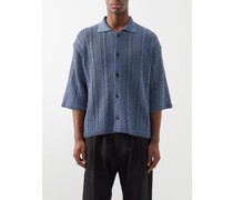 Cable-knit Linen-blend Cardigan