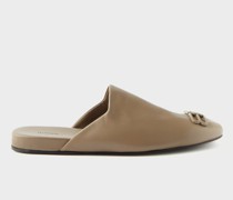 Cosy Bb-plaque Leather Backless Loafers