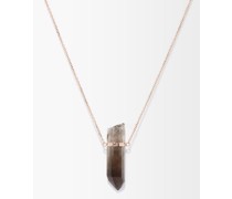 Smokey Quartz & 14kt Gold Necklace