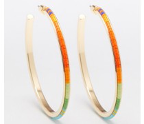 The Big Squeeze Beaded Hoop Earrings