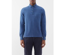 Cotton-piqué Polo Top