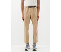 Belted Slim-leg Tapered Trousers
