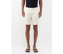 Hannes Pleated Cotton Shorts