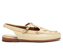 Roqueta Leather Slingback Loafers