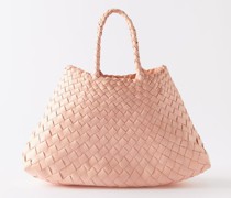 Santa Croce Small Woven-leather Basket Bag