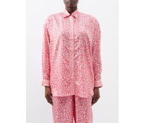 Stevie Floral-print Silk-habotai Shirt