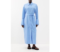 A-line Cotton-poplin Shirt Dress