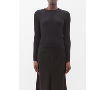 Jayla Backless Ribbed-knit Top