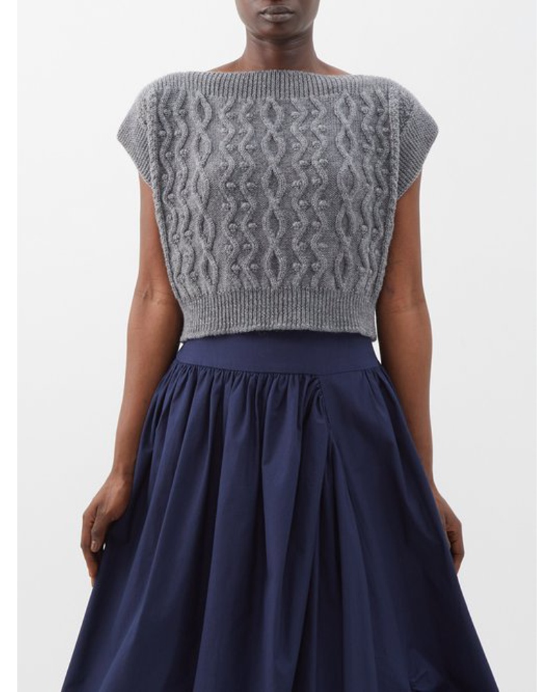 Molly Goddard Damen Francis Lambswool Sweater Vest