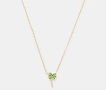 Rocky's Palm Tree Diamond & Tsavorite Necklace