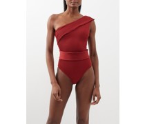 Maria One-shoulder Ribbed Swimsuit