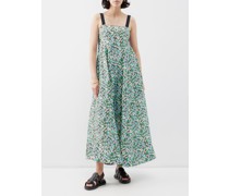 Meadow Floral-print Linen-blend Midi Dress