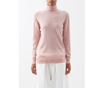 Roll-neck Fine-rib Responsible-cashmere Sweater