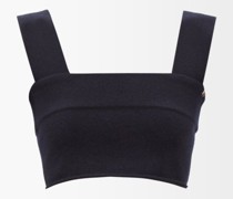 No.219 Caress Cropped Stretch-cashmere Top