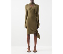 Artis Tie-neck Silk-blend Crepe Midi Dress