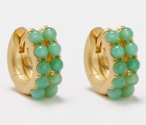 Chrysoprase & 18kt Gold Earrings