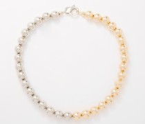 Two Tone Baller 14kt Gold-plated Necklace