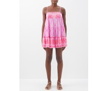 Mirrored Mosaic-print Cotton Mini Dress
