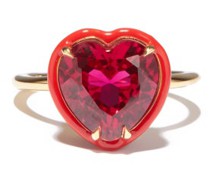 Heart Cocktail Ruby & 14kt Gold Ring