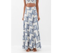 Neith Ikat Cotton Wrap Maxi Skirt