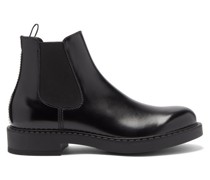 High-shine Leather Chelsea Boots