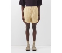 Osbourne Striped Linen-twill Shorts