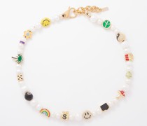 Famous Pearl & 14kt Gold-plated Necklace